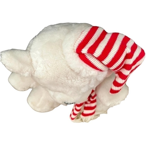 Vintage Liberty Bell Christmas White Teddy Bear Plush Stuffed Toy Hat Scarf 12” - Picture 4 of 11